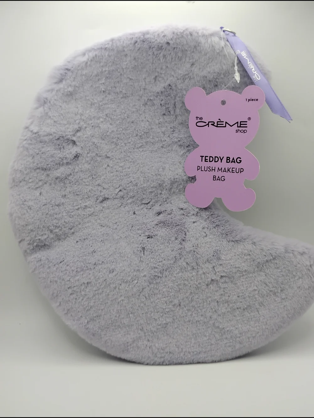 🌜The Crème Shop Teddy Bag Plush Makeup Pouch (Over The Moon - Lavender Moon) 🌛